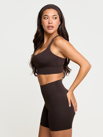 Bustier Soutien-gorge de sport 'Cross Back Bra' YO-GAYA en marron