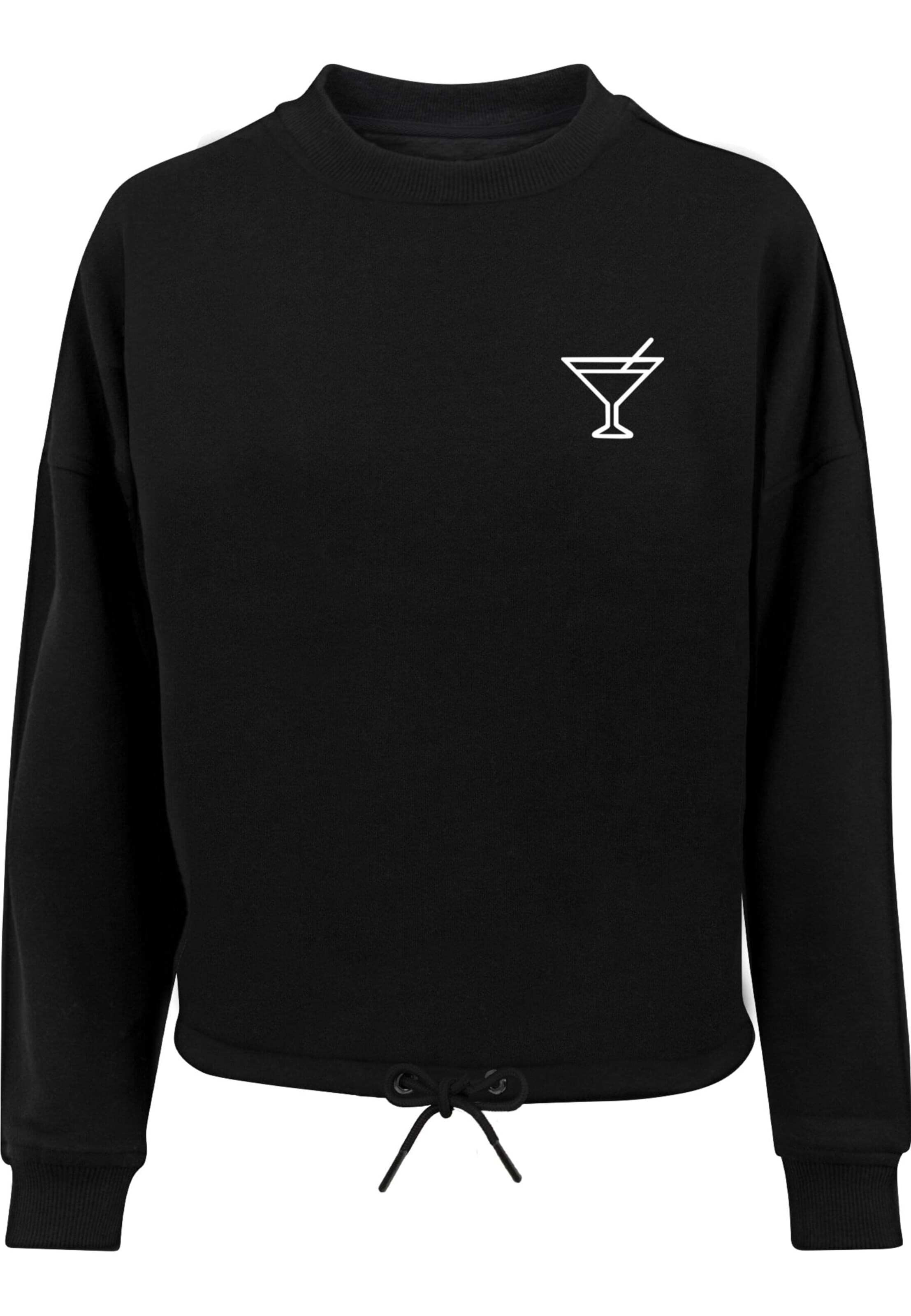 Sweat-shirt 'Summer - Cocktail' Merchcode en noir : devant