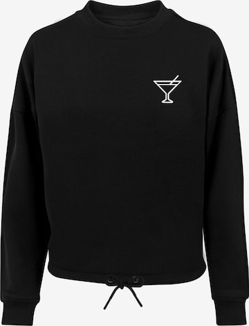 Sweat-shirt 'Summer - Cocktail' Merchcode en noir : devant
