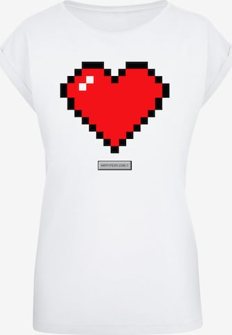 T-shirt 'Happy People' F4NT4STIC en blanc : devant