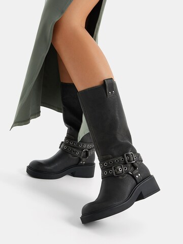 Bottes Bershka en noir : devant