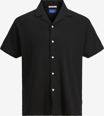 JACK & JONES Классический крой Рубашка 'Mykonos' в Черный: спереди