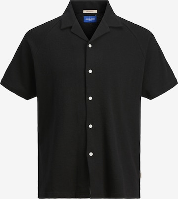 JACK & JONES Regular fit Button Up Shirt 'MYKONOS' in Black: front