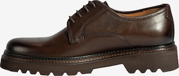 Desa - Zapatos con cordón 'Lässige Spitze' en marrón: frente