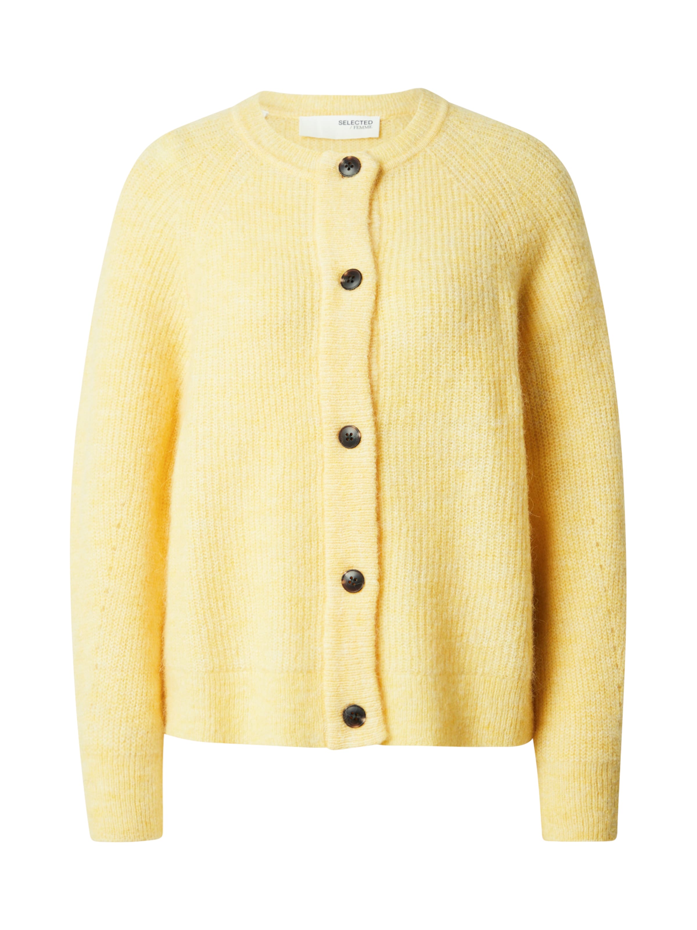 SELECTED Knit Cardigan 'SLFLulu' in Yellow: front