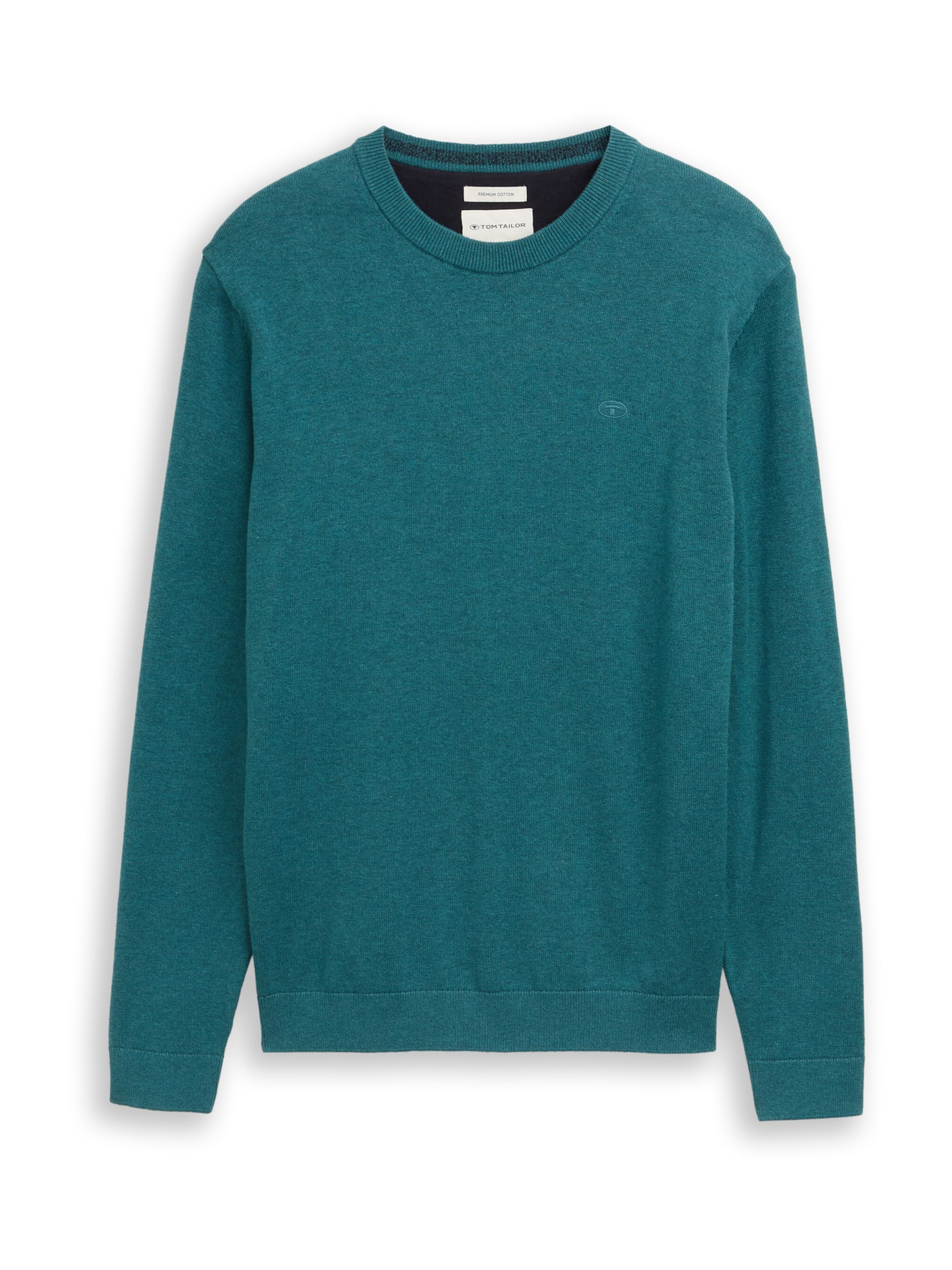 Pulover de la TOM TAILOR pe verde: față