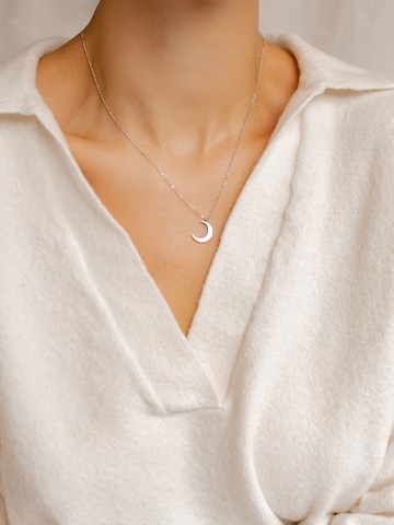 Hey Happiness Necklace 'Star and Moon' in Silver