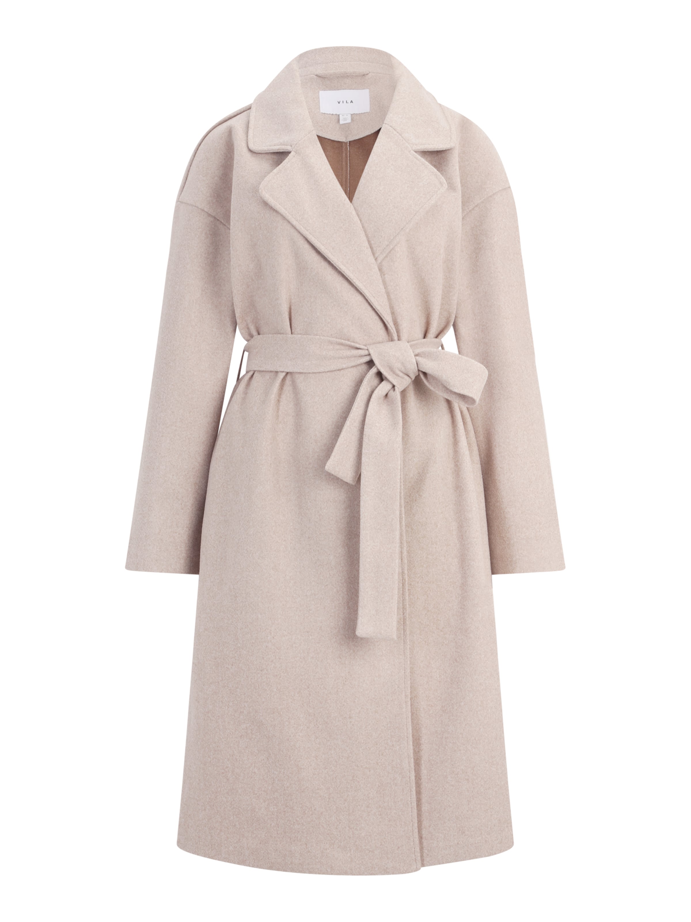 VILA Between-Seasons Coat 'VISolo' in Beige: front