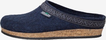 Stegmann Clogs 'Filz' in Blue: front