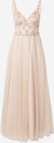 Unique Evening Dress in Beige: front
