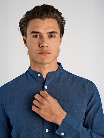 Lindbergh Slim fit Button Up Shirt in Blue