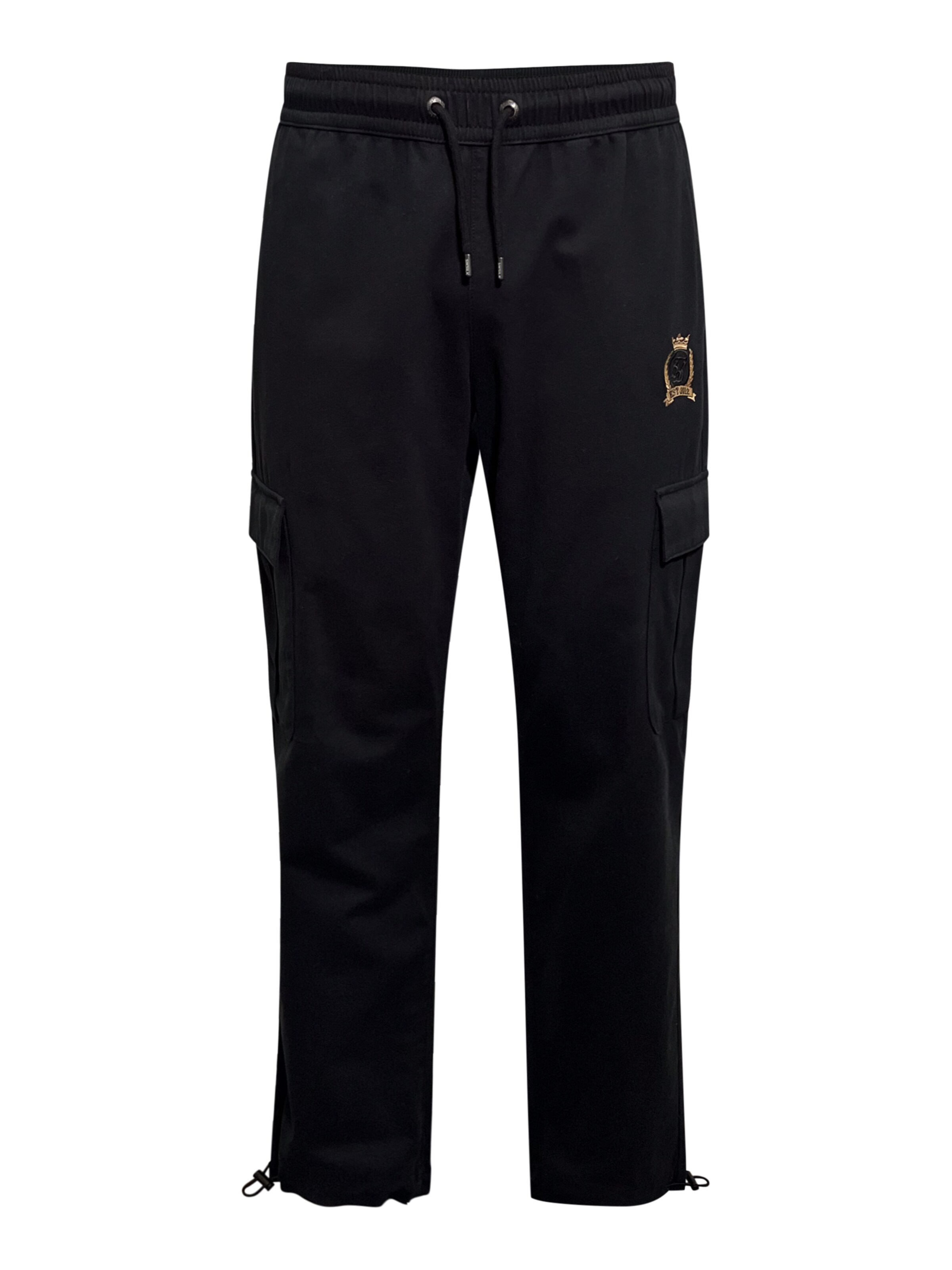 Regular Pantalon cargo SikSilk en noir : devant