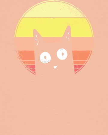 Maglietta 'Sunset Cat' di Watapparel in arancione