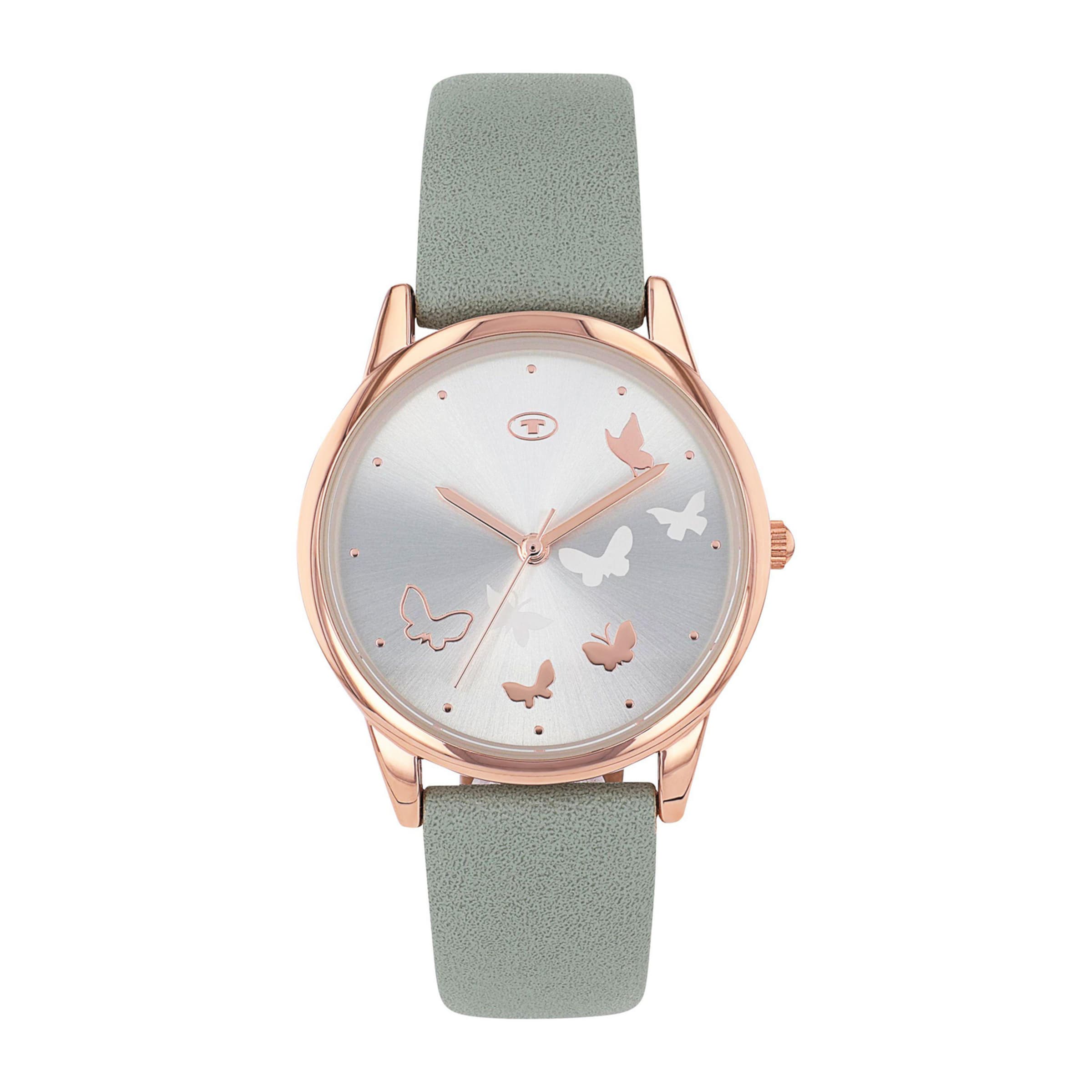 TOM TAILOR Analog Watch in Green: front