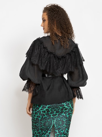 JIORO Blouse 'BOHEMIAN' in Zwart