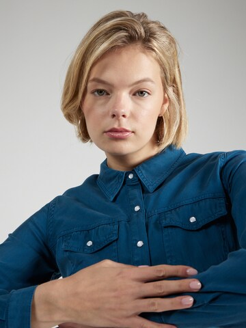 VILA Skinny Bluse 'BISTA' in Blau