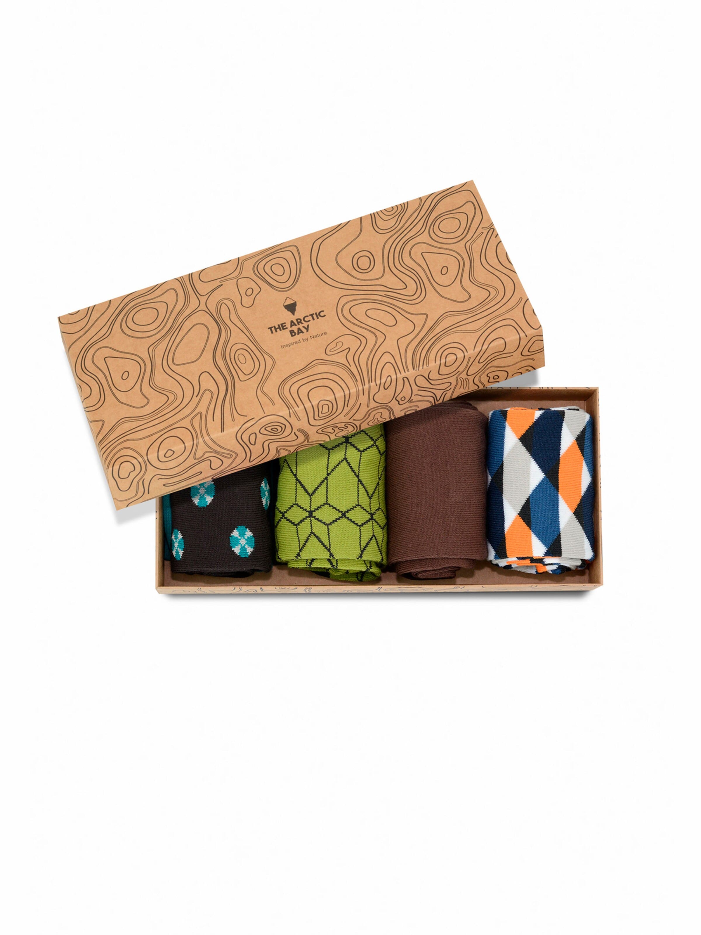 The Arctic Bay Socks 'GAEA EDITION Gift box 4 Pack Unisex' in Mixed colours