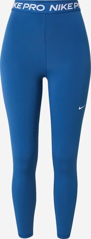 NIKE Workout Pants in Blue: front