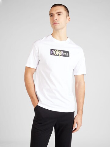 JACK & JONES Bluser & t-shirts 'AOP' i hvid: forside