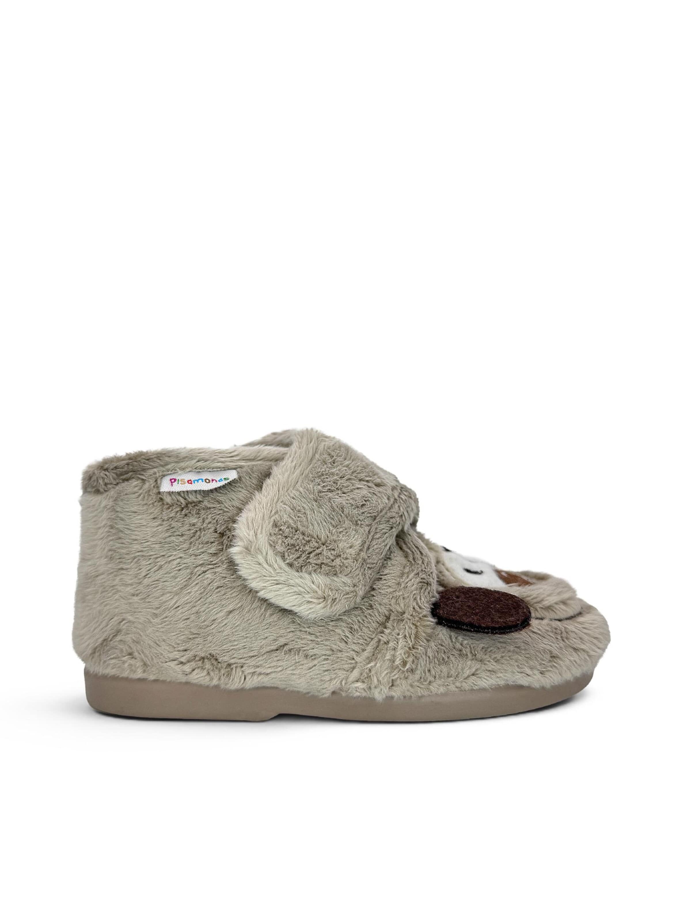 Pisamonas - Pantufa em cinzento: frente