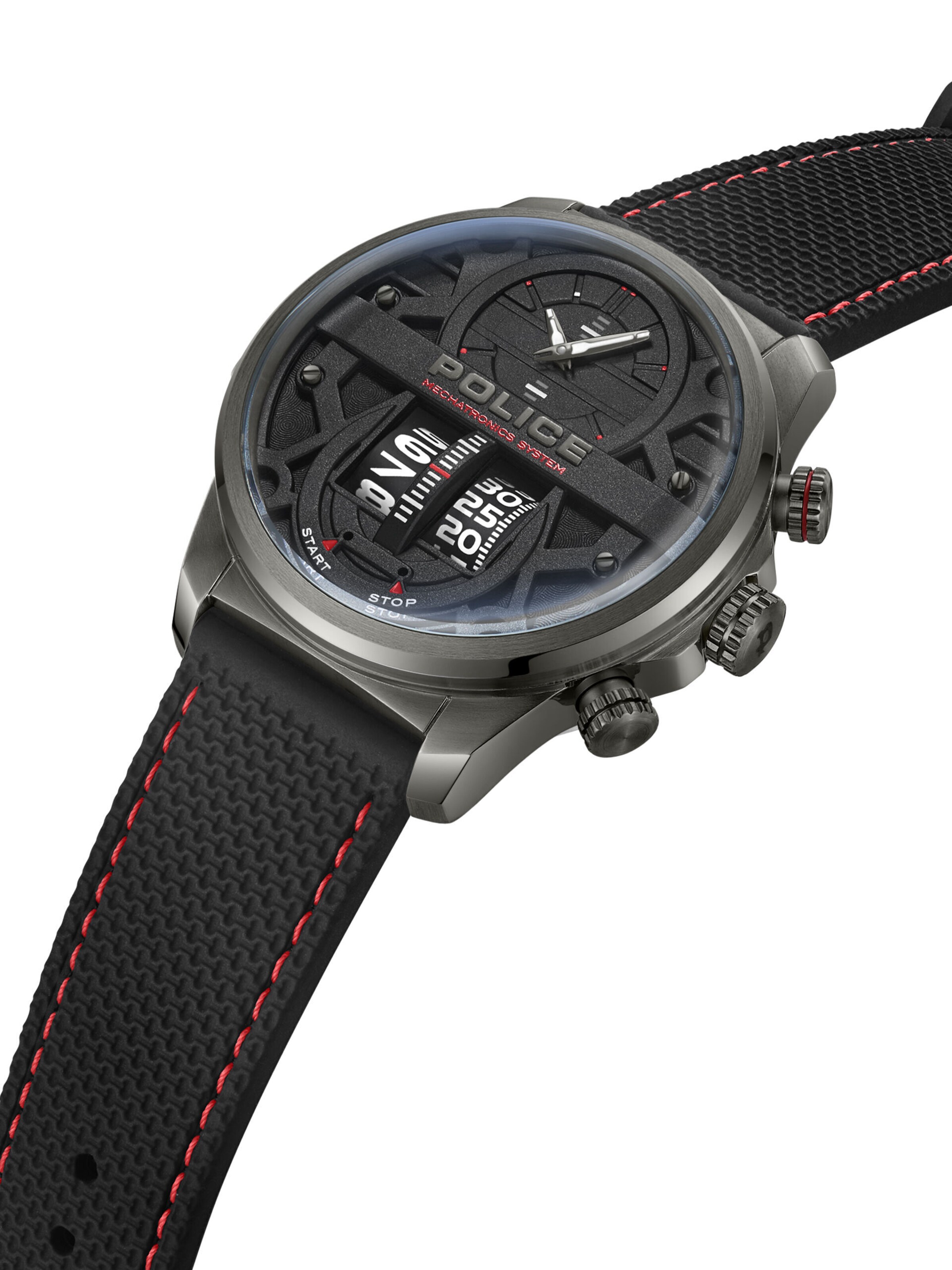 POLICE Uhr 'Rotorcrom' in Schwarz