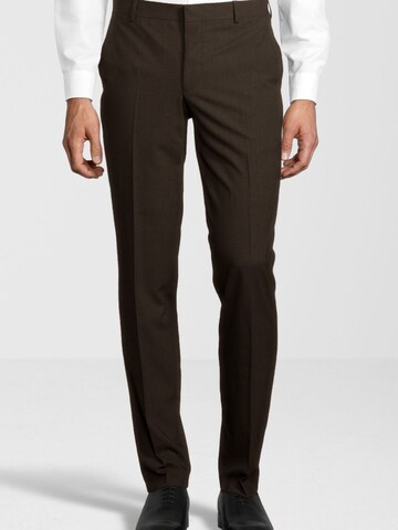 Steffen Klein Slim fit Suit in Brown: front