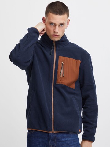BLEND Fleece Jacket 'Sweatshirt' in Blue: front