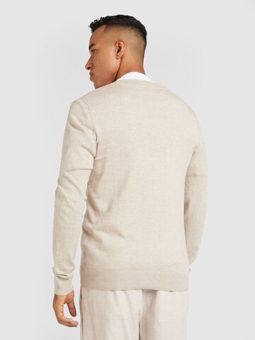 JACK & JONES Gebreid vest 'JJEEmil' in Beige