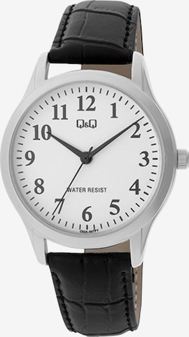 Montre à affichage analogique Q&Q en noir : devant