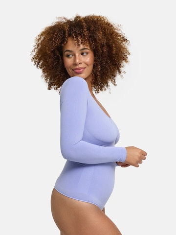 cfab - Body moldeador 'Bodysuit Sculpting Shapewear Longsleeve mit String' en lila