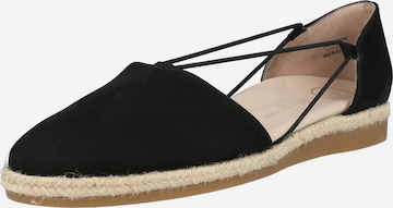 Paul Green Ballet Flats with Strap in Black: front