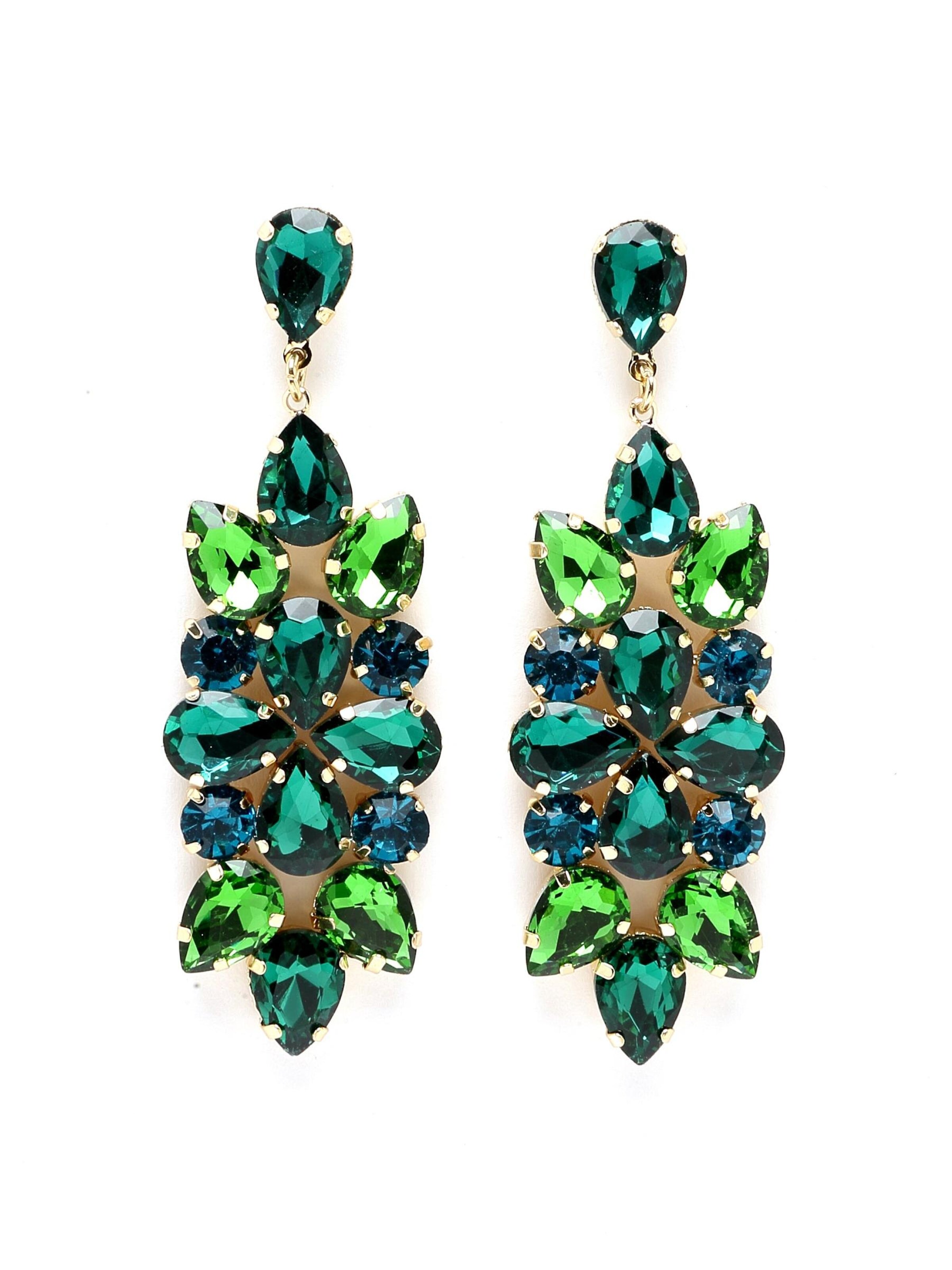 AVANT-GARDE PARIS Oorbellen 'Carmenia' in Groen: voorkant