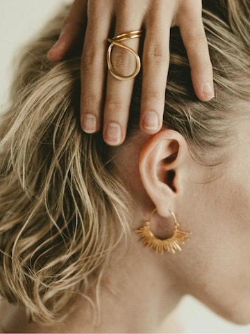 Boucles d'oreilles 'Auric Whisper' Les Reines en or