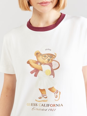 GUESS Тениска 'TENNIS LADY BEAR' в бежово