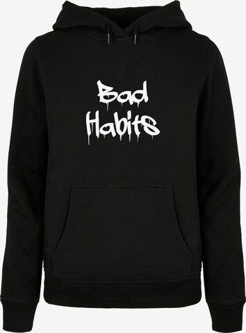 Felpa 'Bad Habits' di Merchcode in nero: frontale