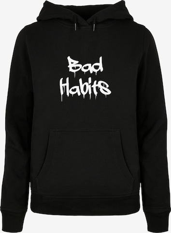 Merchcode Sweatshirt 'Bad Habits' in Black: front
