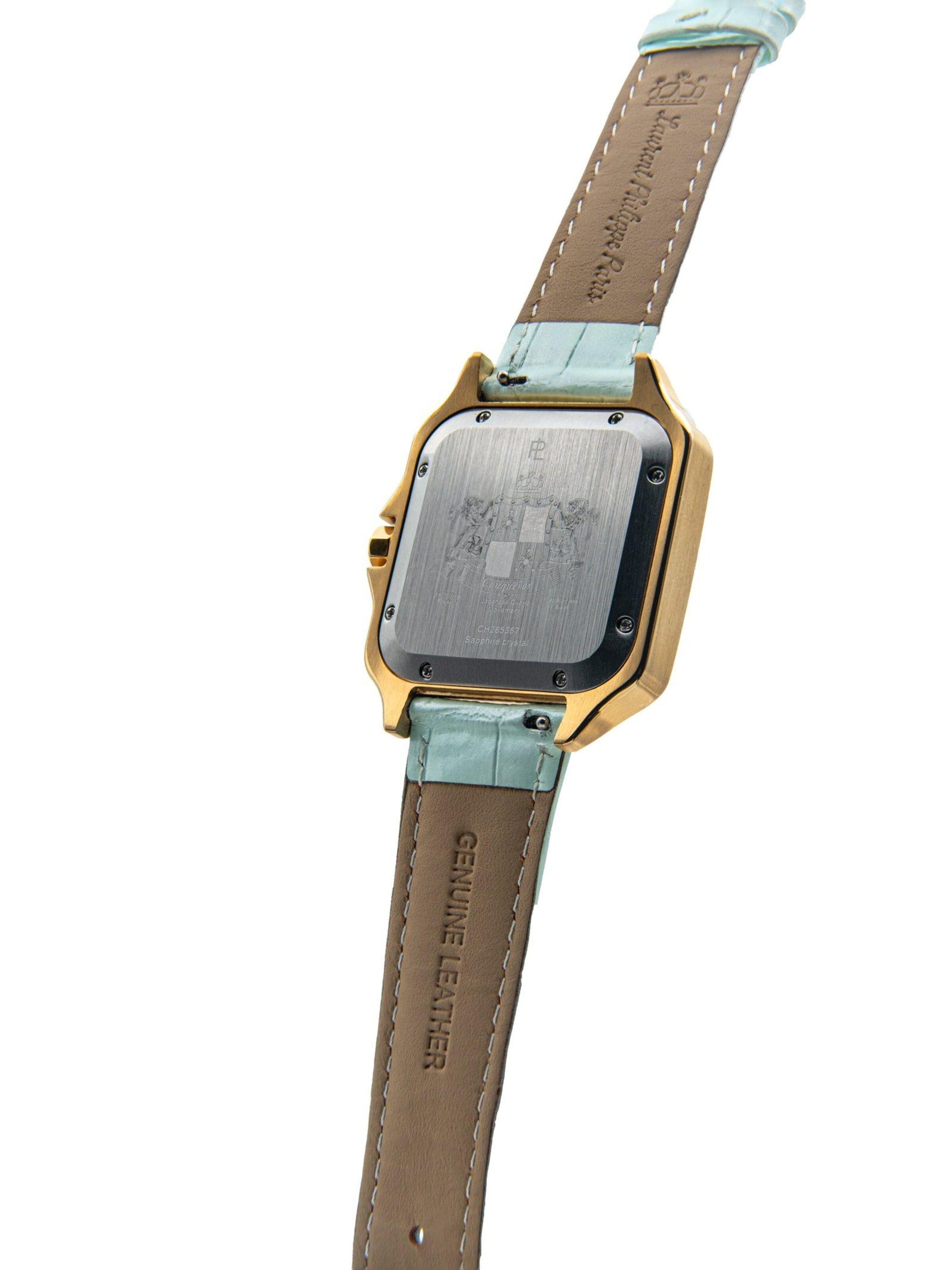 Laurent Philippe - Reloj analógico 'Conqueror The Golden Empress – Nude Mint' en verde