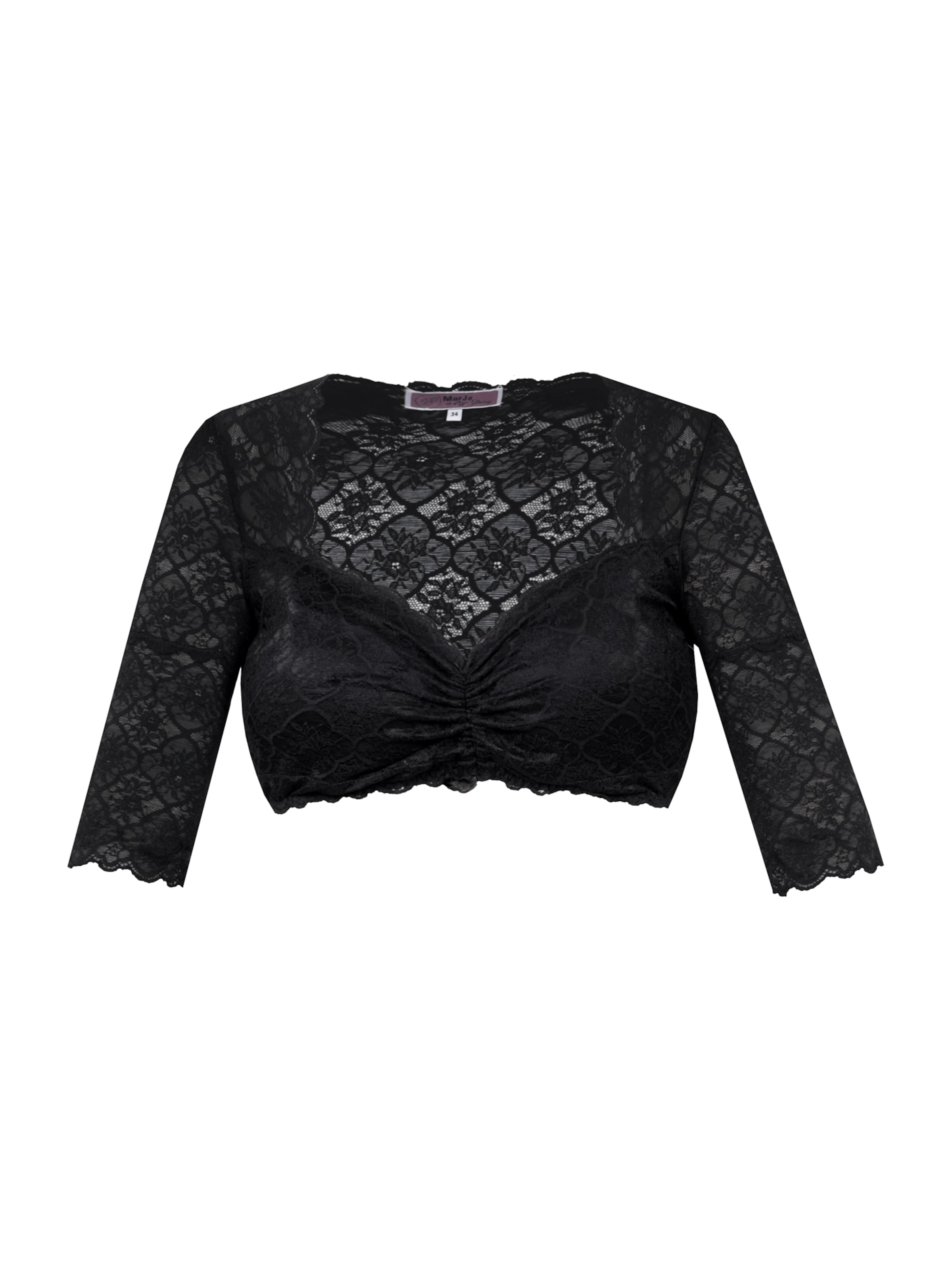 MARJO Bluse 'Wollbach' i sort: forside