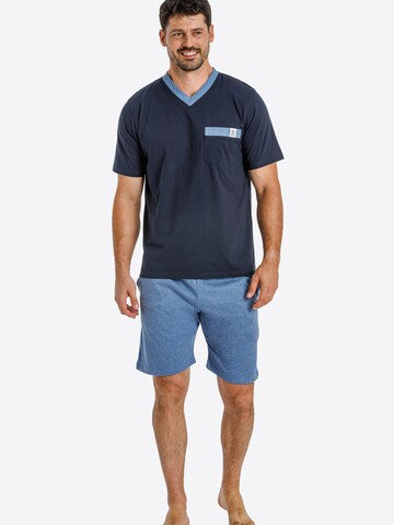 Haasis Bodywear Short Pajamas in Blue: front