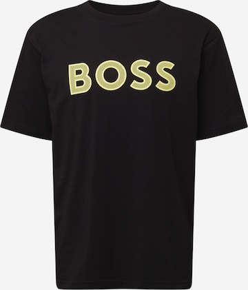 BOSS Green - Camiseta 'Teeos' en negro: frente