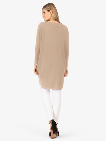 Rainbow Cashmere Kleid in Beige