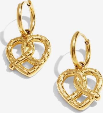 Cala Rose Earrings 'PRETZEL LOVE' in Gold: front