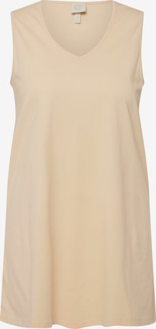 Ulla Popken Shirt  (GOTS) in Beige: predná strana