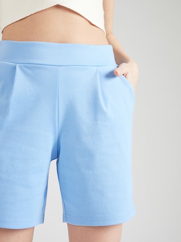 ICHI Regular Pleat-Front Pants in Blue