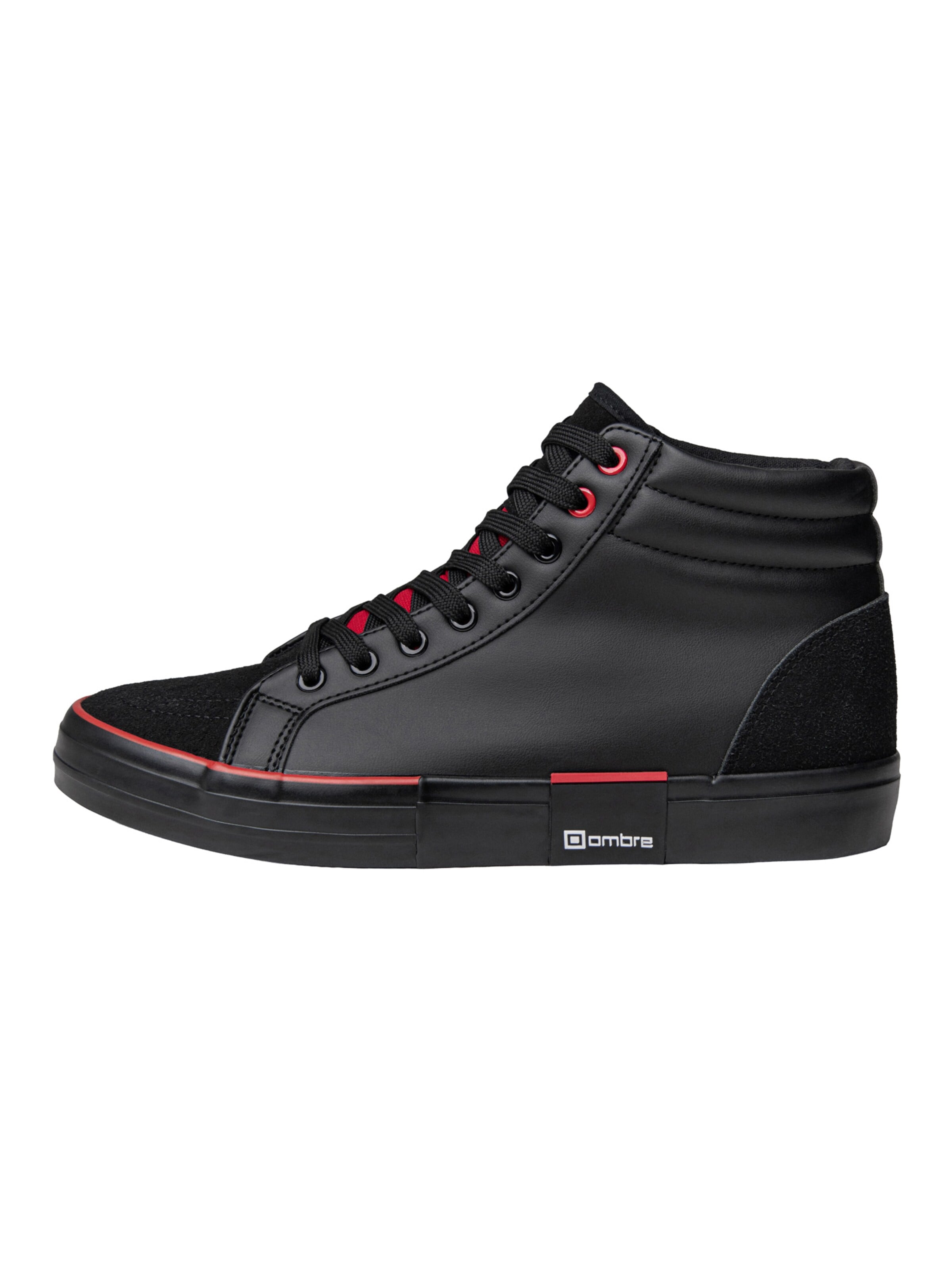 Ombre Sneakers hoog in Zwart: voorkant