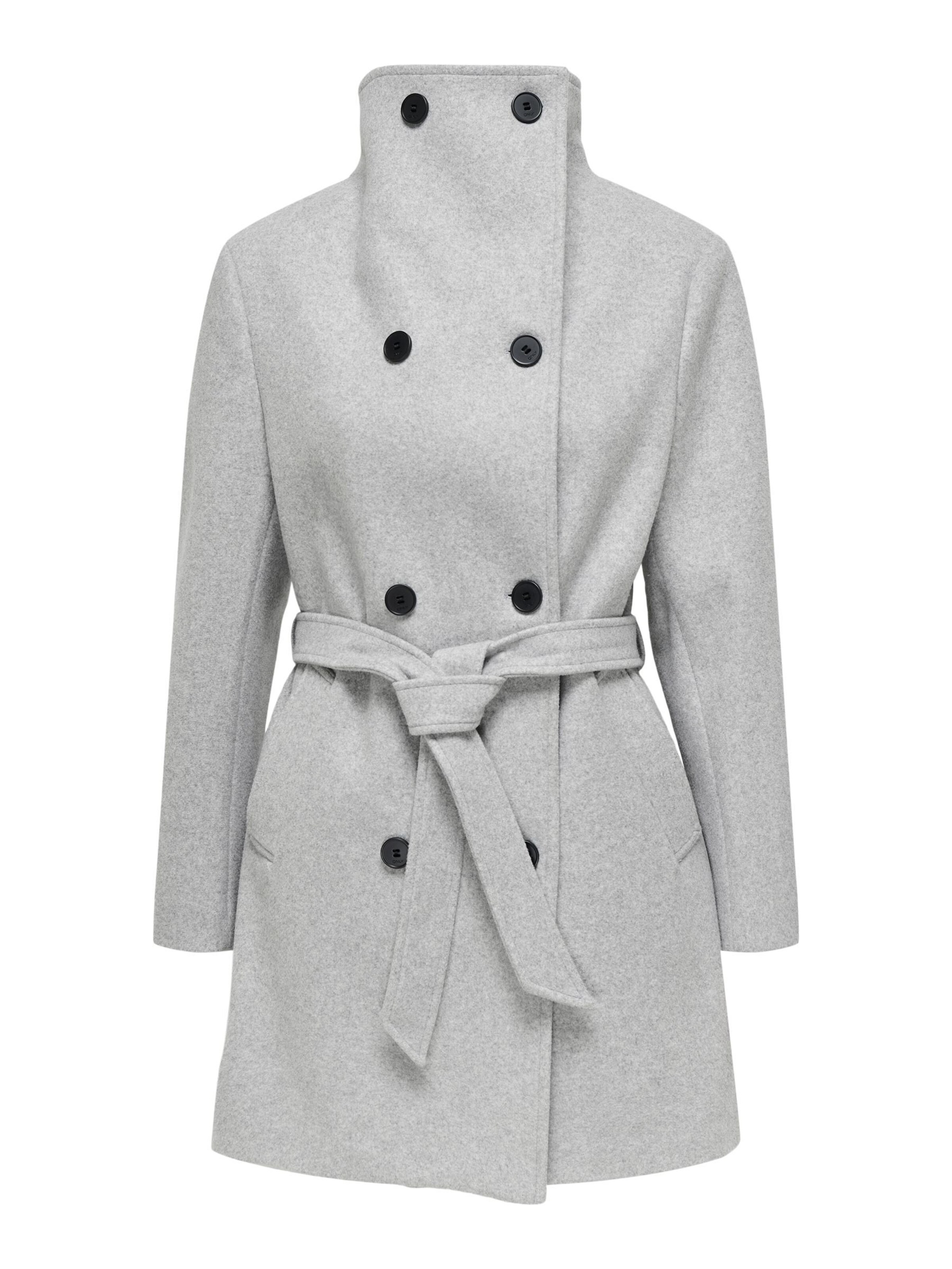 Manteau mi-saison 'ONLEvie' ONLY en gris : devant