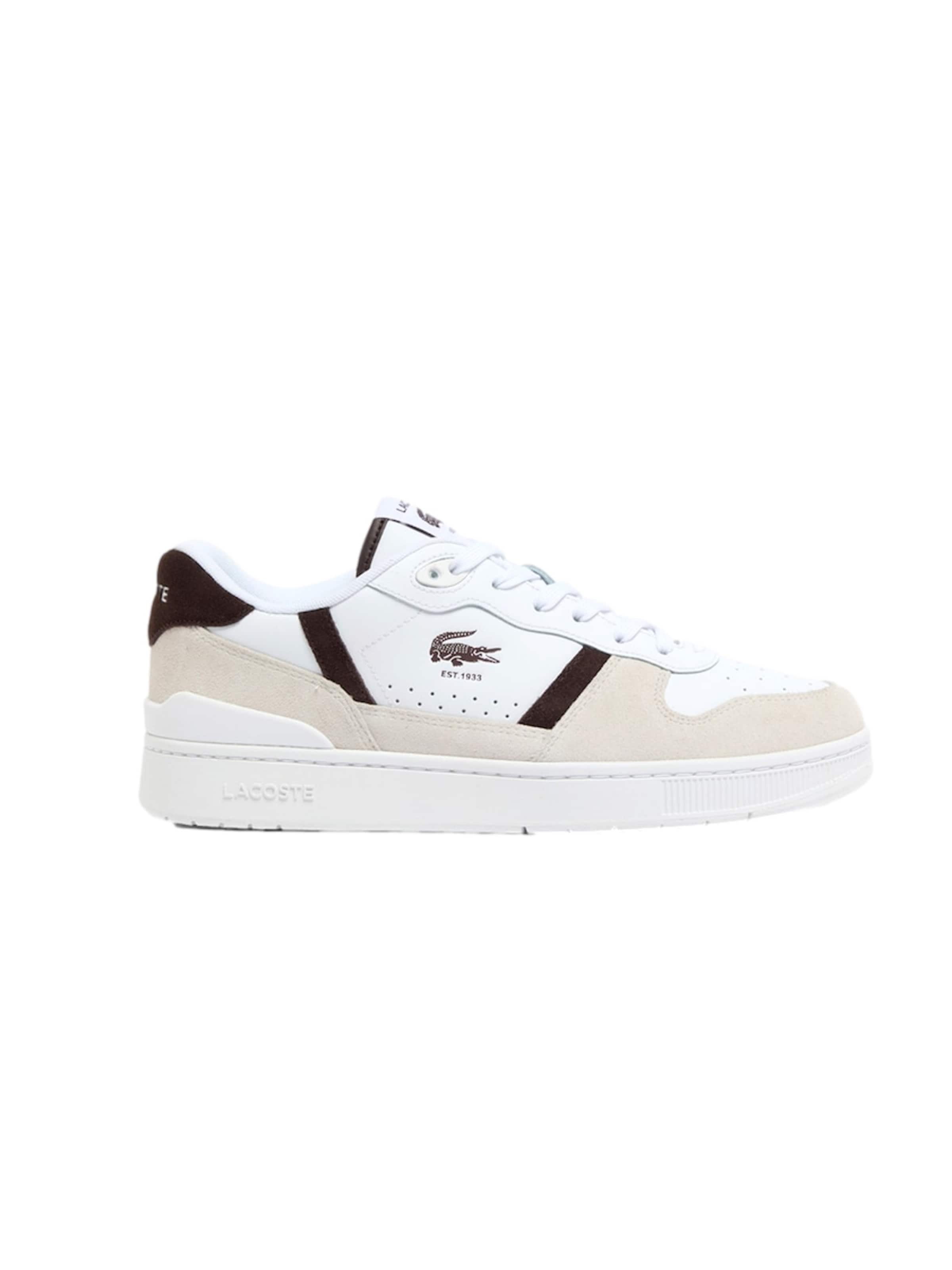 LACOSTE Sneaker 'T Clip Set' in beige / dunkelbraun / perlweiß, Produktansicht
