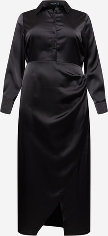 Robe-chemise Nasty Gal Plus en noir : devant