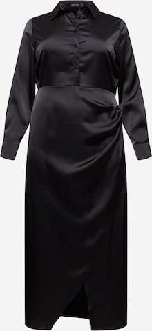 Nasty Gal Plus Shirt Dress in Black: front