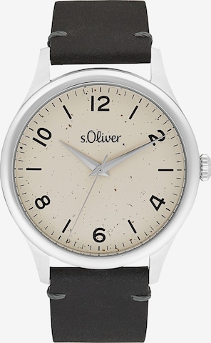 s.Oliver Analog Watch in Black: front